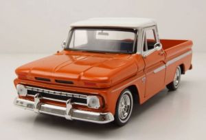 MMX79034ORANGE - CHEVROLET C10 Fleeside Pickup Naranja y Blanco 1966