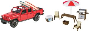 MMAX79722 - Jeep Gladiator Rubicon 2021 rojo con accesorios para acampar