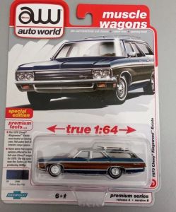 AWSP169/24B - CHEVROLET Kingswood Estate 1970 Azul y Marrón en blíster