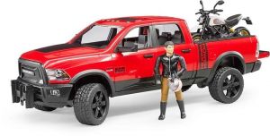 BRU2502 - RAM 2500 Power wagon con moto DUCATI Scrambler y figura