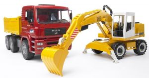 BRU2751 - Camión volquete con pala LIEBHERR Escala: 1/16