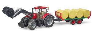 BRU3198 - CASE IH Optum CVX y remolque de balas