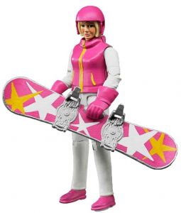 BRU60420 - Mujer en snowboard con accesorios