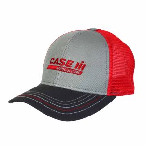 CNH101 - Gorra CASE IH gris y negra con malla roja