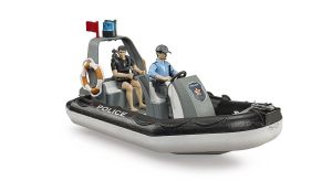 BRU62733 - Lancha neumática de policía con policía, buzo y accesorios