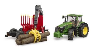 BRU3154 - JOHN DEERE 7R350 con remolque para troncos
