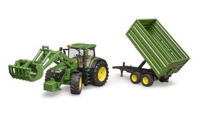 BRU3155 - JOHN DEERE 7R350 con cargador frontal y remolque