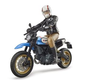 BRU63051 - DUCATI SCRAMBLER Blanco/azul. con carácter