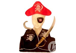 LPE50032 - Kit sombrero y accesorios pirata