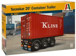 ITA3887 - Remolque portacontenedores TECNOKAR de 3 ejes con contenedor modelo Kline de 20 pies para montar y pintar