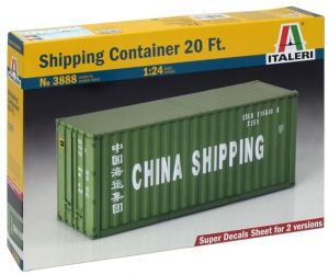 ITA3888 - Maqueta de contenedor marítimo China Shiping de 20 pies para montar y pintar