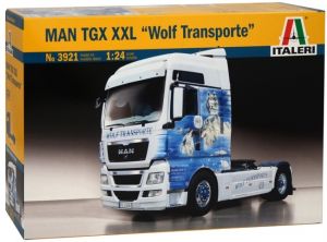 ITA3921 - Camión Show MAN TGX XXL Wolf Transporte 4x2 Maqueta a escala para montar y pintar