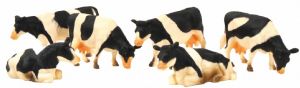 KID570009 - Lote de 4 vacas Holstein de pie y 2 tumbadas