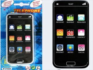 LPB31025 - Smartphone de plástico con luz y sonido - 19 cm - Modelo Random