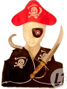 LPE50032 - Kit sombrero y accesorios pirata