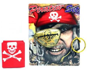 LPLI2200 - Kit pirata con parche en el ojo; pendiente y bandana