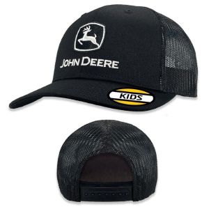 JA5308-3345-BK - Gorra negra JOHN DEERE con malla trasera