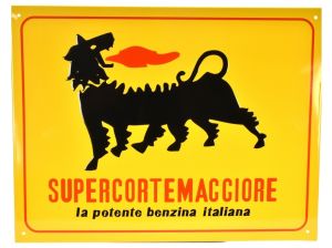 NET0054 - Placa de metal decorativa SUPERCORTEMAGGIORE dimensión largo 33 cm x alto 26 cm