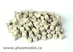 PLS138 - Adoquines en miniatura para diorama cuadrado beige