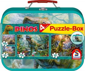 SCM56495 - 2 puzzles de 60 piezas y 2 puzzles de 100 piezas - DINOSAURIOS