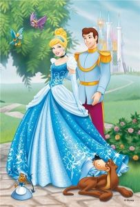 RAV09469/01 - Puzzle - 54 Piezas - Princesas Disney - Cenicienta y su Príncipe Azul - 13;2 x 19;8 cm