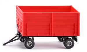 SIK2898 - Remolque de 2 ejes con basculante lateral rojo