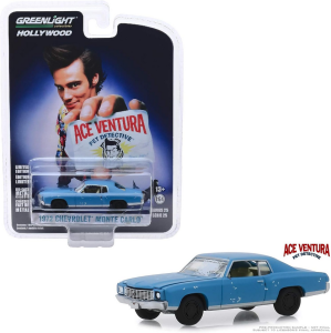 GREEN44850-F - CHEVROLET Montecarlo de 1972 - Ace Ventura, detective de mascotas de 1994 - Serie de Hollywood 25 azul