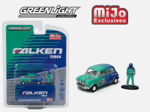 GREEN51454 - AUSTIN Mini cooper S 1275 de 1967 #22 - Falken tires - figurita incluida