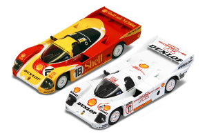 SPAYCOMBO64005 - PORSCHE 962C SHELL COMBO #18 24H Le Mans 1988 y #17 Dunlop Supercup 1987 HJ.STUCK