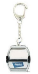 JC80814 - Llavero telecabina OMEGA V plata - NAUDERS