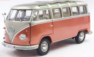 SCH605 - VOLKSWAGEN T1 Samba Bus 1962 naranja y gris metalizado