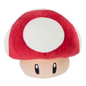 T12955 - MARIO KART Mega Peluche - Hongo rojo y blanco