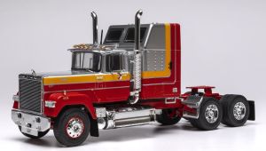 IXOTR227.22 - MACK Superliner Magnum 6x4 1985 Gris Metalizado y Rojo