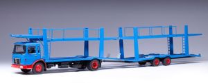 IXOTTRX034 - MAN 4x2 porta coches con remolque 2 ejes 1970 azul