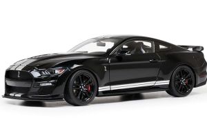 IXO-U18RDC002-FO - FORD Mustang Shelby GT500 2022 Negro con rayas Blanco
