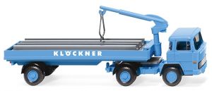 WIK050205 - MAGIRUS 135 D 11 FS 4x2 con remolque plataforma y grúa KLÖCKNER