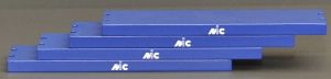 YCC604-7M - 4 platos rodantes - 11 x 5 cm - Azul MIC