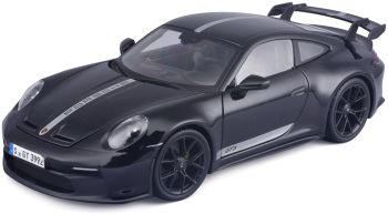 MST36458BKS - Porsche 911 GT3 2022, negro con franjas grises.