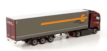 WSI01-3758 - Camión con remolque de lona para A.DE LAAT - SCANIA 140 4x2