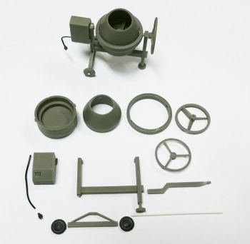 ART04850 - Kit de hormigonera gris de 45 x 45 mm para ensamblar y pintar