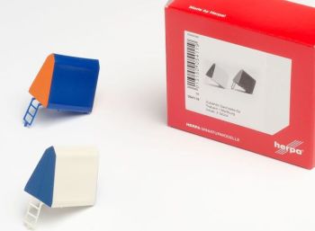 HER054119 - Tenda da tetto per TRABANT e WARTBURG - 2 pezzi arancione e blu - 2 pezzi blu e bianco