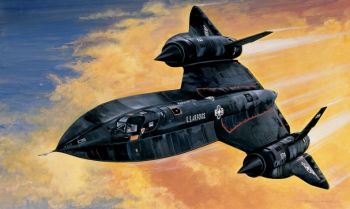 ITA0145 - Avión de combate SR-71 Blackbird con Drone para montar y pintar