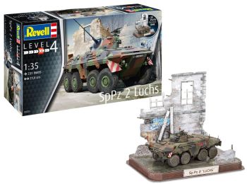 REV03321 - Tank SpPz2 Luchs con 3D Puzzle Diorama para montar y pintar