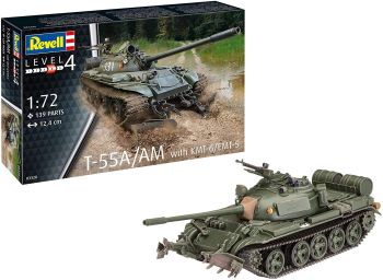 REV03328 - Tanque T-55A/AM CON KMT-6/EMT-5 para montar y pintar