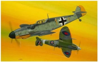 REV03710 - Set de combate Avión BF109G-10 & SPITFIRE para montar y pintar