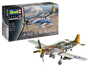 REV03838 - Aeronave P-51D Mustang (última versión) para montar y pintar