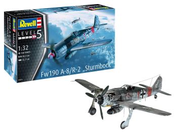 REV03874 - Aeronave Fw190 A-8 Sturmbock para montar y pintar