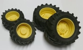 ART04274J - 4 Llantas Trelleborg Amarillas - Delanteras 47x24mm - Traseras 62x30mm