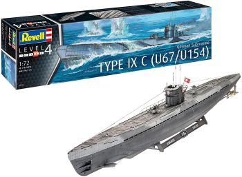 REV05166 - Submarino alemán Tipo IXC U67/U154 para montar y pintar