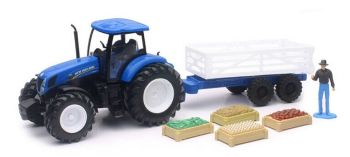NEW05523A - NEW HOLLAND T7 270 con remolque y accesorios